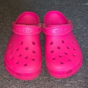 Hot pink crocs